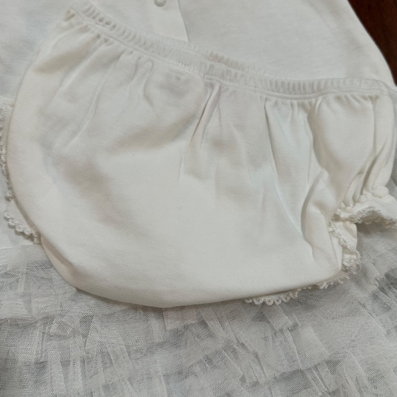 NWT Baby Biscotti Dress w/bloomers Girls 24m Ivory w/White & Pink Heart - Picture 9 of 14